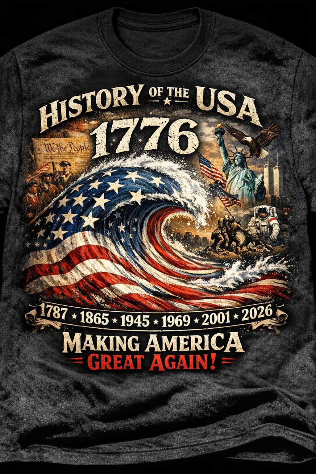 Making Waves In History T-Shirt product image.